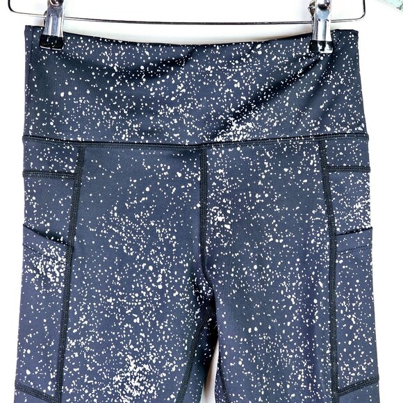 Zyia Active, Reflective Splatter 7/8 High-Rise Legging, Pockets, Sz 4, NWOT - Picture 4 of 9